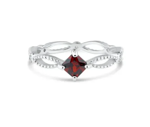 JOLIE BAGUE EN ARGENT RHODIÉ SERTIE DE CUBIQUES ZIRCONIAS BLANC ET DE COULEURS VARIÉES
