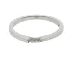 JONC CONTOUR EN OR 14K BLANC