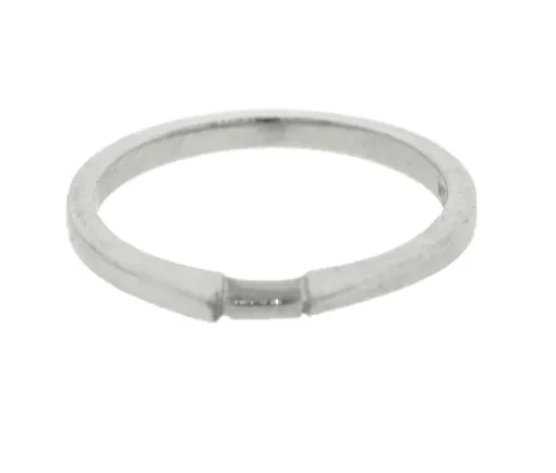 JONC CONTOUR EN OR 14K BLANC