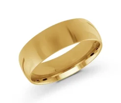 JONC DÔME UNI EN OR CONFORT FIT 7MM DE LARGEUR ET 1.8MM DpiÉPAISSEUR