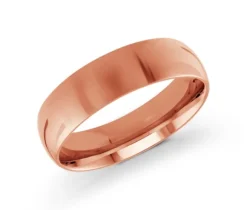 JONC DÔME UNI EN OR CONFORT FIT 6MM DE LARGEUR 2MM DpiÉPAISSEUR