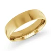 JONC DÔME UNI EN OR CONFORT FIT 6MM DE LARGEUR 2MM DpiÉPAISSEUR