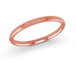 JONC DÔME UNI EN OR CONFORT FIT 2MM DE LARGEUR