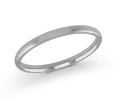 JONC DÔME UNI EN OR CONFORT FIT 2MM DE LARGEUR