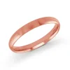 JONC DÔME UNI EN OR CONFORT FIT 3MM DE LARGEUR