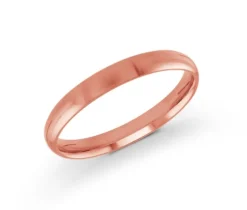 JONC DÔME UNI EN OR CONFORT FIT 3MM DE LARGEUR