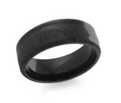 JONC EN COBALT/PVD NOIR CONFORT FIT