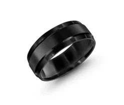 JONC EN COBALT/PVD NOIR CONFORT FIT