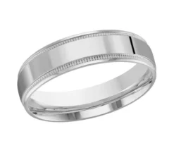JONC EN OR AVEC MILGRAIN CONFORT FIT 6MM DE LARGEUR