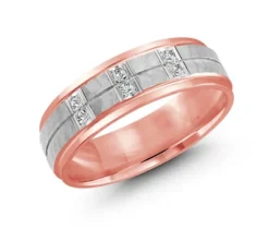 JONC EN OR CONFORT FIT SERTI DE DIAMANTS