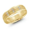JONC EN OR CONFORT FIT SERTI DE DIAMANTS