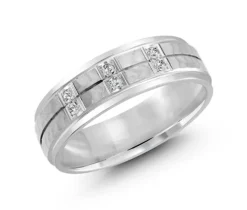 JONC EN OR CONFORT FIT SERTI DE DIAMANTS