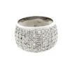 JONC EN OR 14K BLANC SERTIE DE DIAMANTS