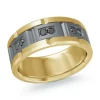 JONC EN TANTALE ET OR 14K SERTI DE DIAMANTS BLANCS OU NOIRS