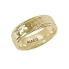 JONC POUR HOMME EN OR MARTELÉ CONFORT FIT