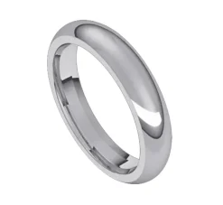 JONC ROND UNI EN OR 10K BLANC