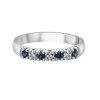 JONC SEMI-ÉTERNITÉ EN OR BLANC SERTI DE RUBIS, SAPHIRS OU ÉMERAUDES ET DE DIAMANTS
