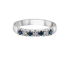 JONC SEMI-ÉTERNITÉ EN OR BLANC SERTI DE RUBIS, SAPHIRS OU ÉMERAUDES ET DE DIAMANTS