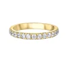 JONC SEMI-ÉTERNITÉ EN OR 14K JAUNE SERTI DE DIAMANTS