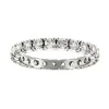 JONC ÉTERNITÉ EN OR 14K BLANC SERTI DE CUBIQUES ZIRCONIAS