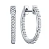 MAGNIFIQUES BOUCLES HUGGIES EN OR 10K SERTIES DE DIAMANTS