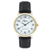 MONTRE ASPEN POUR HOMME EN ACIER/PVD OR 2 TONS AVEC BRACELET DE CUIR