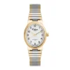 MONTRE DAME ORLEAN OVALE EN ACIER/PVD OR 2 TONS