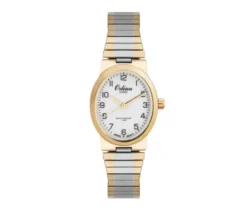 MONTRE DAME ORLEAN OVALE EN ACIER/PVD OR 2 TONS