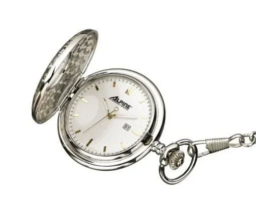 MONTRE DE POCHE AU QUARTZ EN ACIER/PVD OR 2TONS