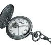 MONTRE DE POCHE MÉCANIQUE EN ACIER PVD NOIR