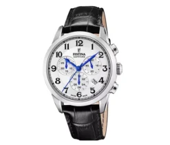 MONTRE FESTINA EN ACIER AVEC BRACELET DE CUIR