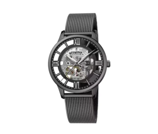 MONTRE FESTINA EN ACIER/PVD NOIR SQUELETTE AUTOMATIQUE