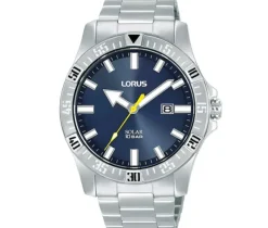 MONTRE LORUS À MOUVEMENT SOLAIRE EN ACIER