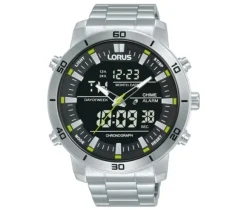 MONTRE LORUS POUR HOMME EN ACIER ANALOGIQUE/NUMÉRIQUE