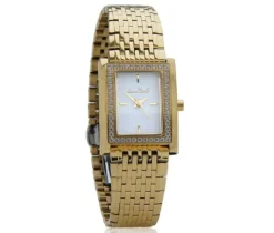 MONTRE POUR DAME SAMUEL BOUKI RECTANGULAIRE EN ACIER SERTI DE CUBIQUES ZIRCONIAS