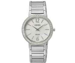 MONTRE POUR DAME SEIKO SOLAIRE SERTIE DE CRISTAUX