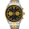 MONTRE SEIKO EN ACIER/PVD OR 2 TONS AU QUARTZ CHRONOGRAPHE