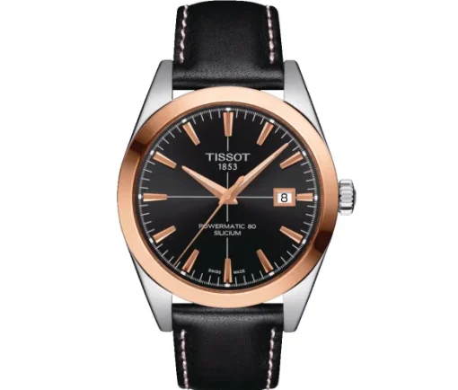 MONTRE TISSOT GENTLEMAN POWERMATIC 80 AVEC LUNETTE EN OR 18K ROSE