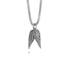PENDENTIF 2 AILES DpiANGE EN ACIER