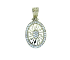 PENDENTIF À MOTIF VERSACE EN OR SERTI DE CUBIQUES ZIRCONIAS