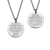 PENDENTIF ACIER PRIÈRE SÉRÉNITÉ 20+2po
