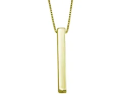 PENDENTIF BAR EN ARGENT RHODIÉ OU PVD OR