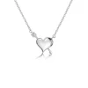 PENDENTIF COEUR/FLÈCHE DE CUPIDON EN ARGENT RHODIÉ