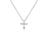 PENDENTIF CROIX EN ARGENT RHODIÉ SERTI DpiUN CUBIQUE ZIRCONIA