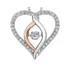 Pendentif Cœur en Or 10k avec diamant canadien dansant