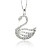 PENDENTIF CYGNE EN ARGENT RHODIÉ SERTI DE CUBIQUES ZIRCONIAS