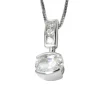 PENDENTIF EN ARGENT RHODIÉ SERTI DE CUBIQUES ZIRCONIAS