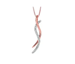 PENDENTIF EN OR 2 TONS OU TOUT BLANC SERTI DE DIAMANTS