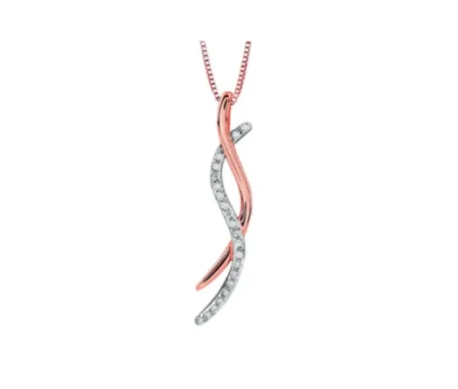 PENDENTIF EN OR 2 TONS OU TOUT BLANC SERTI DE DIAMANTS