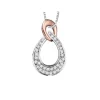 PENDENTIF EN OR 2 TONS SERTI DE DIAMANTS